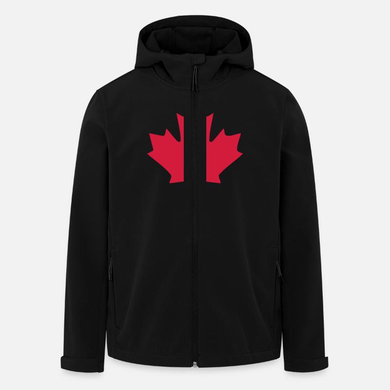 Canada - maple leaf - Men’s Recycled Softshell Jacket by Stanley/Stella - black