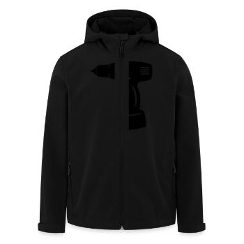 Akkuschrauber - Recycelte Männer Softshell-Jacke von Stanley/Stella - Schwarz - Vorne - AI Model Male 185 light (185cm)