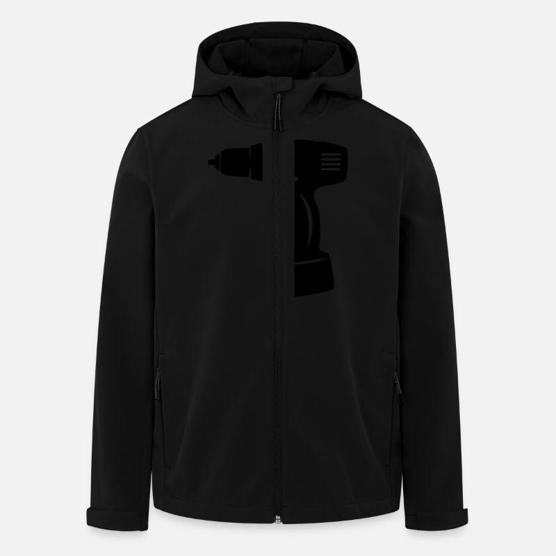 Akkuschrauber - Recycelte Männer Softshell-Jacke von Stanley/Stella - Schwarz