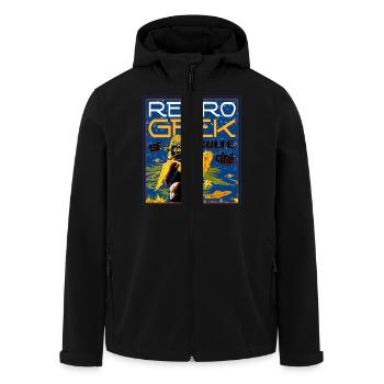 retro geek sf culte ciné - Veste softshell homme en polyester recyclé Stanley/Stella - noir - Devant - AI Model Male 185 light (185cm)
