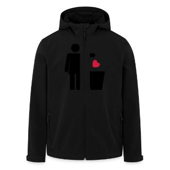 Trash Heart Woman / Recycle Heart - Veste softshell homme en polyester recyclé Stanley/Stella - noir - Devant - AI Model Male 185 light (185cm)