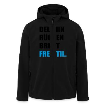 schwimmen - Recycelte Männer Softshell-Jacke von Stanley/Stella - Schwarz - Vorne - AI Model Male 185 light (185cm)