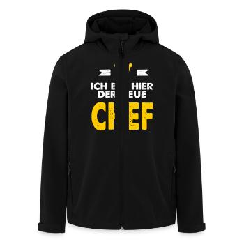 CD - Ich bin hier der neue Chef - - RAHMENLOS - Recycelte Männer Softshell-Jacke von Stanley/Stella - Schwarz - Vorne - AI Model Male 185 light (185cm)