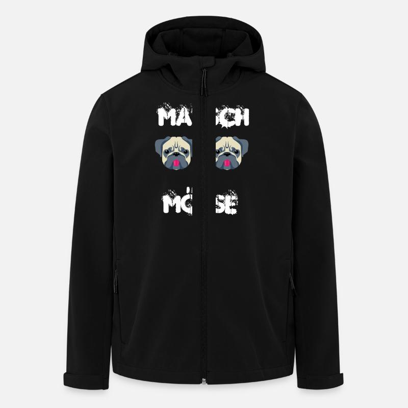 Matsch Möpse - Recycelte Männer Softshell-Jacke von Stanley/Stella - Schwarz