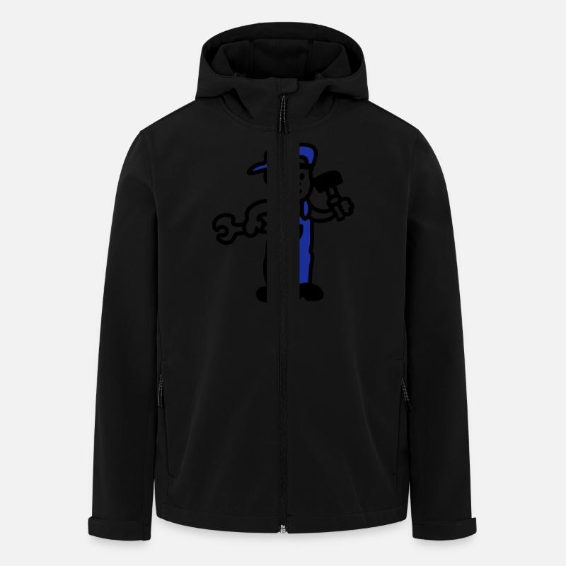Handwerker - Recycelte Männer Softshell-Jacke von Stanley/Stella - Schwarz
