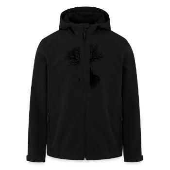 oak tree - Recycelte Männer Softshell-Jacke von Stanley/Stella - Schwarz - Vorne - AI Model Male 185 light (185cm)