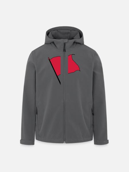 red flag - Men’s Recycled Softshell Jacket by Stanley/Stella - black