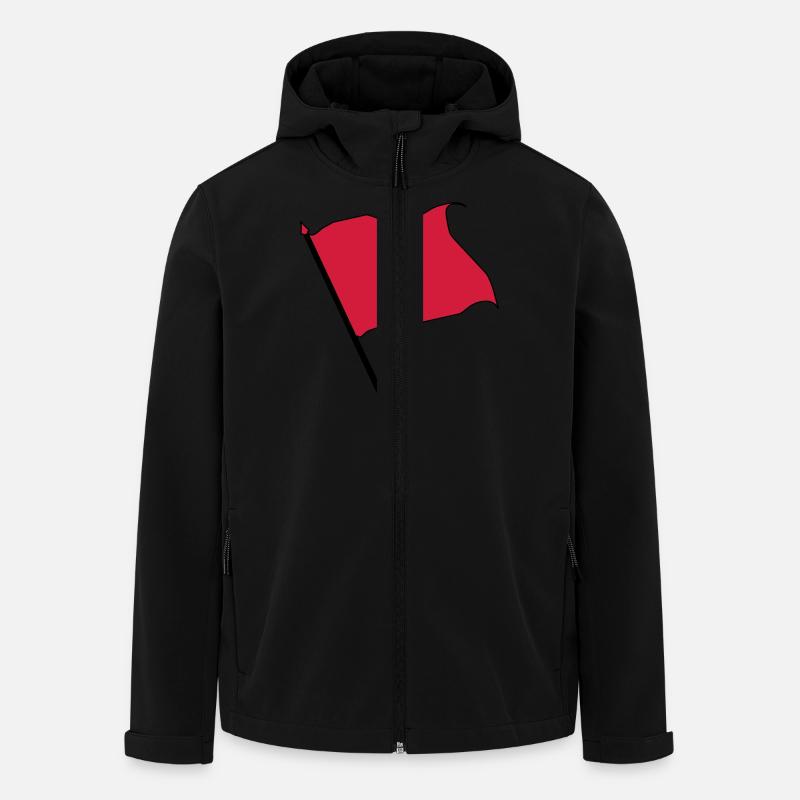 rote Fahne - Recycelte Männer Softshell-Jacke von Stanley/Stella - Schwarz