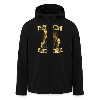 Feuerwehr Kameradschaft Feuerwehrmann - Recycelte Männer Softshell-Jacke von Stanley/Stella - Schwarz - Vorne - AI Model Male 185 light (185cm)