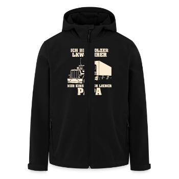 LKW PAPA - Recycelte Männer Softshell-Jacke von Stanley/Stella - Schwarz - Vorne - AI Model Male 185 light (185cm)
