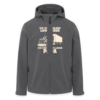 LKW PAPA - Recycelte Männer Softshell-Jacke von Stanley/Stella - Anthrazit - Vorne - AI Model Male 185 light (185cm)