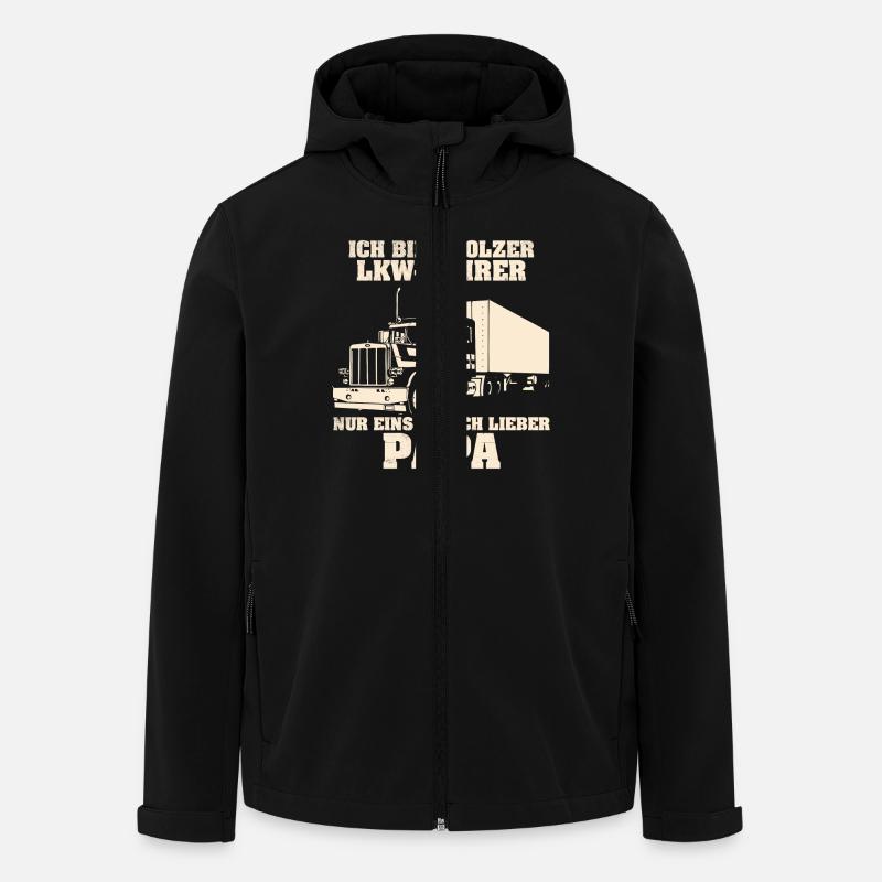 LKW PAPA - Recycelte Männer Softshell-Jacke von Stanley/Stella - Schwarz