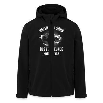 Vater Sohn Freunde - Recycelte Männer Softshell-Jacke von Stanley/Stella - Schwarz - Vorne - AI Model Male 185 light (185cm)