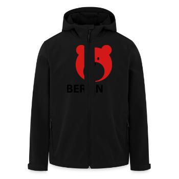 Berlin - Recycelte Männer Softshell-Jacke von Stanley/Stella - Schwarz - Vorne - AI Model Male 185 light (185cm)