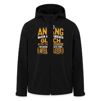 Abteilungsleiter Chef Boss Geschenk Leiter Beste - Recycelte Männer Softshell-Jacke von Stanley/Stella - Schwarz - Vorne - AI Model Male 185 light (185cm)