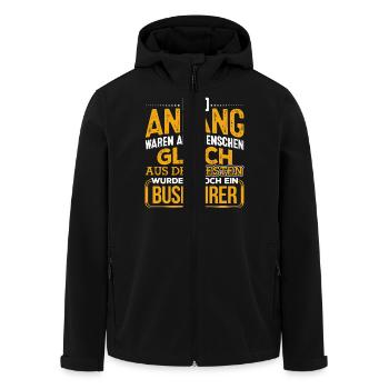 BUSFAHRER - Der Beste - Recycelte Männer Softshell-Jacke von Stanley/Stella - Schwarz - Vorne - AI Model Male 185 light (185cm)