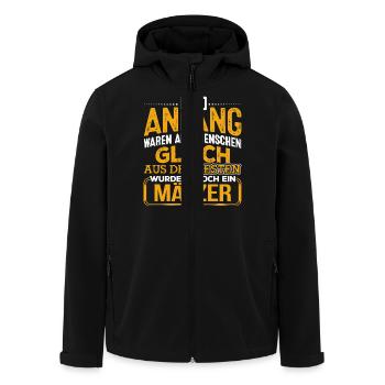 MÄLZER - Der Beste - Recycelte Männer Softshell-Jacke von Stanley/Stella - Schwarz - Vorne - AI Model Male 185 light (185cm)