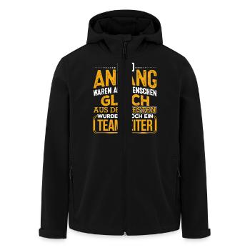 TEAMLEITER - Der Beste - Recycelte Männer Softshell-Jacke von Stanley/Stella - Schwarz - Vorne - AI Model Male 185 light (185cm)