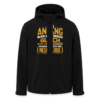 NEUROLOGE - Der Beste - Recycelte Männer Softshell-Jacke von Stanley/Stella - Schwarz - Vorne - AI Model Male 185 light (185cm)