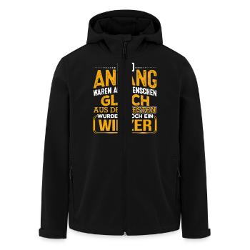WINZER - Der Beste - Recycelte Männer Softshell-Jacke von Stanley/Stella - Schwarz - Vorne - AI Model Male 185 light (185cm)