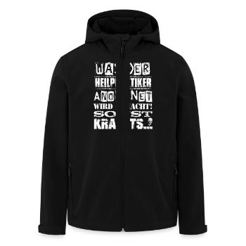 Beruf - Was der Heilpraktiker anordnet, wird... - Recycelte Männer Softshell-Jacke von Stanley/Stella - Schwarz - Vorne - AI Model Male 185 light (185cm)