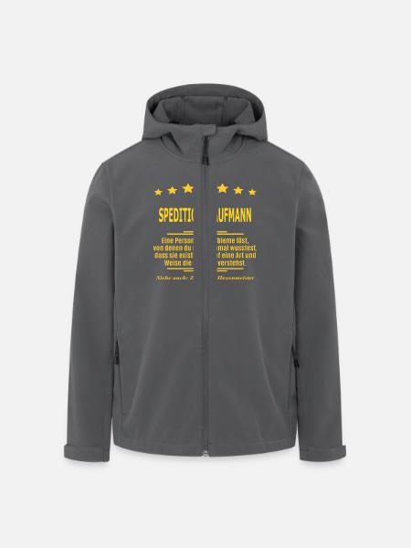 SPEDITIONSKAUFMANN - Recycelte Männer Softshell-Jacke von Stanley/Stella - Schwarz