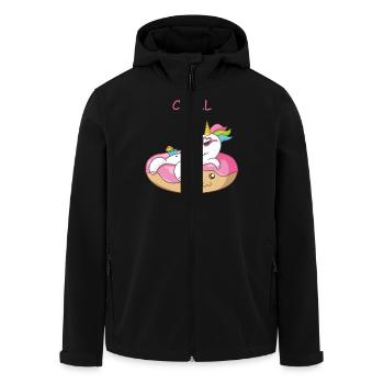 Einhorn - Recycelte Männer Softshell-Jacke von Stanley/Stella - Schwarz - Vorne - AI Model Male 185 light (185cm)