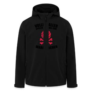 Volleyballer spielen Fußball zum warm machen - Recycelte Männer Softshell-Jacke von Stanley/Stella - Schwarz - Vorne - AI Model Male 185 light (185cm)
