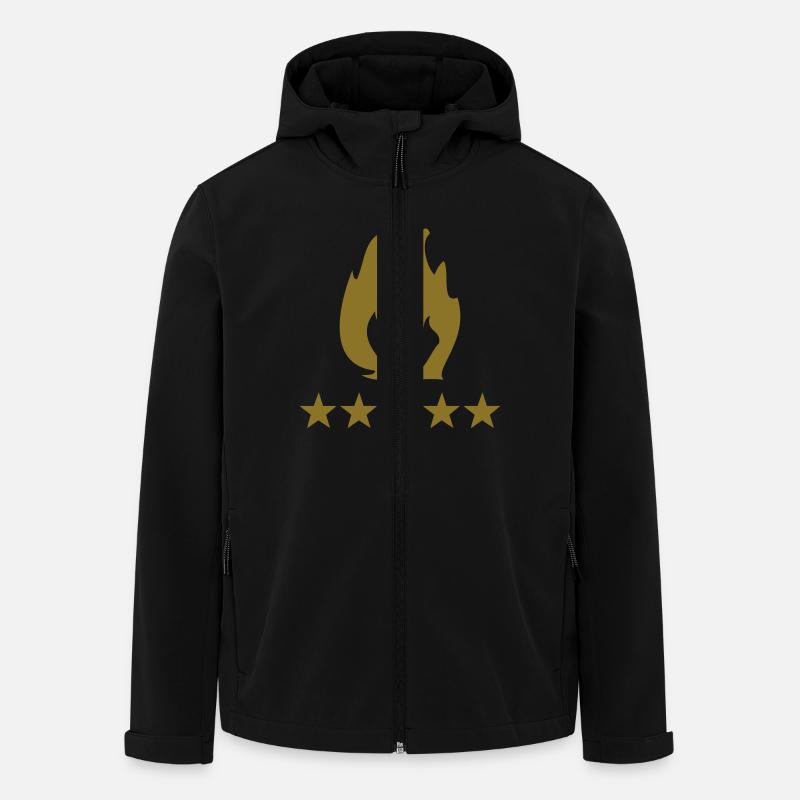 feuer 5 star - Recycelte Männer Softshell-Jacke von Stanley/Stella - Schwarz