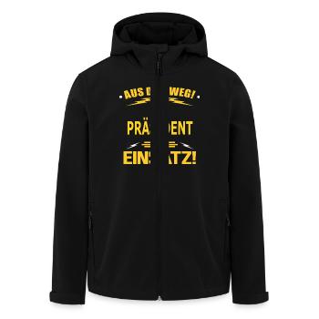 PRÄSIDENT - Recycelte Männer Softshell-Jacke von Stanley/Stella - Schwarz - Vorne - AI Model Male 185 light (185cm)
