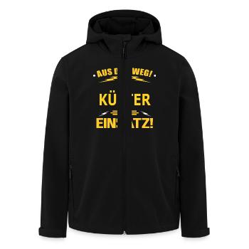 KÜSTER - Recycelte Männer Softshell-Jacke von Stanley/Stella - Schwarz - Vorne - AI Model Male 185 light (185cm)