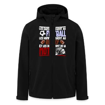 Les dieux font de la moto cadeau - Veste softshell homme en polyester recyclé Stanley/Stella - noir - Devant - AI Model Male 185 light (185cm)