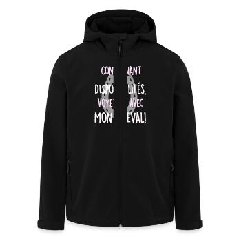 Voyez ça avec mon cheval! - Veste softshell homme en polyester recyclé Stanley/Stella - noir - Devant - AI Model Male 185 light (185cm)