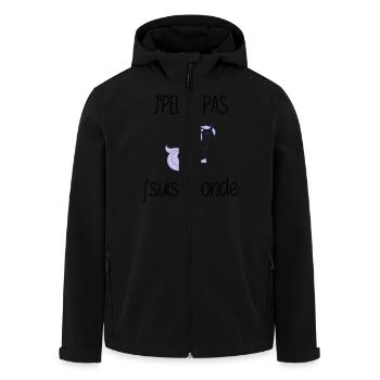 j'peux pas j'suis blonde - Veste softshell homme en polyester recyclé Stanley/Stella - noir - Devant - AI Model Male 185 light (185cm)