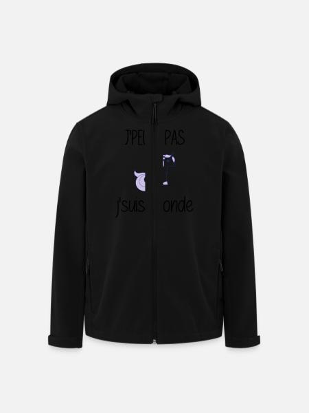 j'peux pas j'suis blonde - Veste softshell homme en polyester recyclé Stanley/Stella - noir