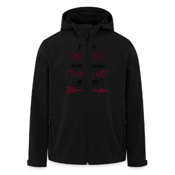 Falls ihr mich sucht - Recycelte Männer Softshell-Jacke von Stanley/Stella - Schwarz - Vorne - AI Model Male 185 light (185cm)