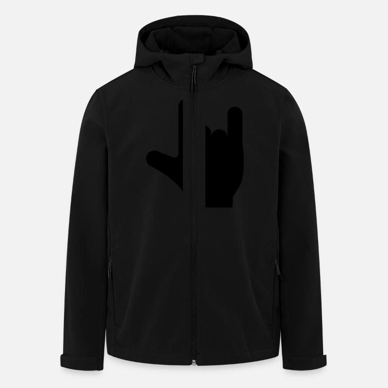 Rock n Roll Hand - Recycelte Männer Softshell-Jacke von Stanley/Stella - Schwarz