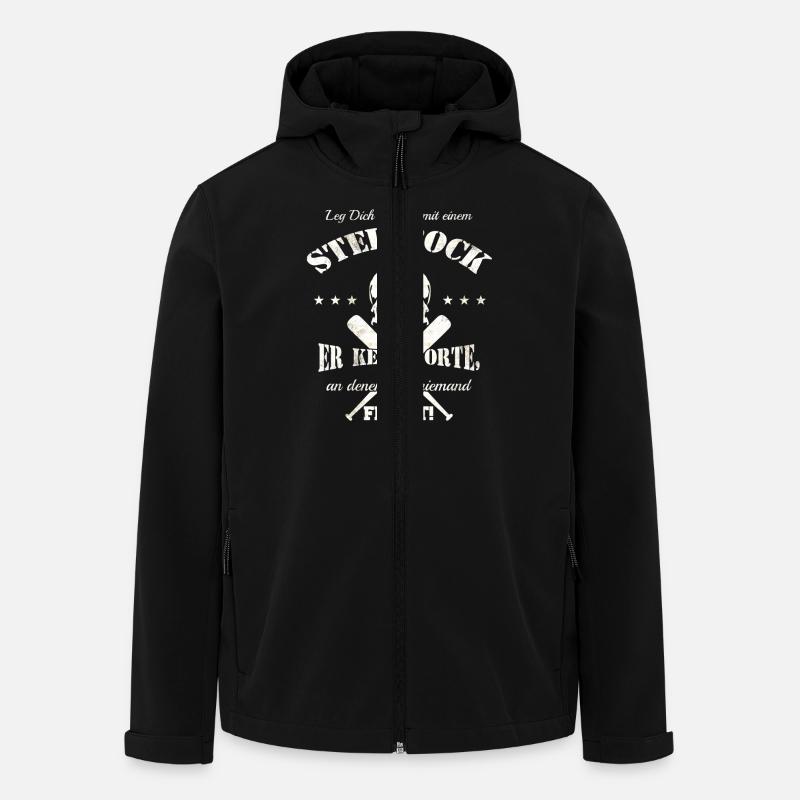 Steinbock - Recycelte Männer Softshell-Jacke von Stanley/Stella - Schwarz