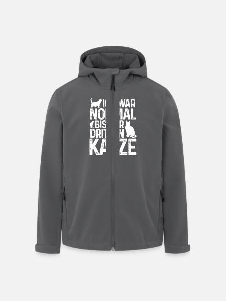 Ich war normal bis zur dritten Katze - Recycelte Männer Softshell-Jacke von Stanley/Stella - Schwarz