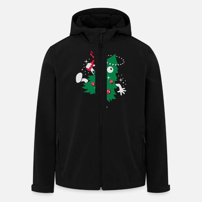 Beschwipste Weihnachten - Recycelte Männer Softshell-Jacke von Stanley/Stella - Schwarz