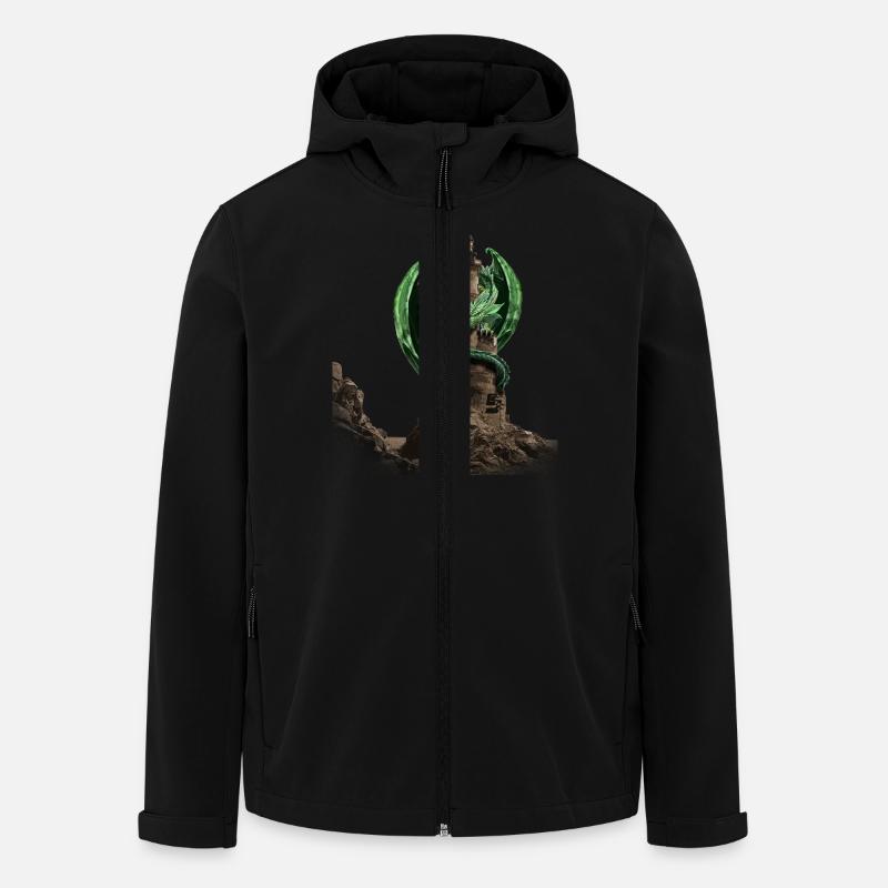 dragon lighthouse by customstyle - Veste softshell homme en polyester recyclé Stanley/Stella - noir