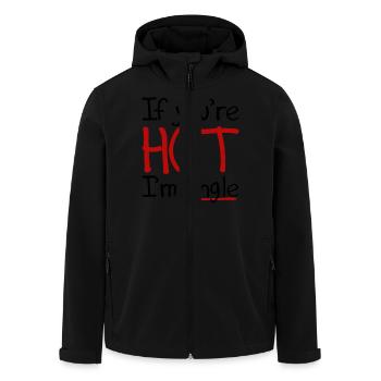 If You're Hot - Men’s Recycled Softshell Jacket by Stanley/Stella - black - Front - AI Model Male 185 light (185cm)