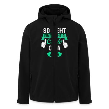 Coole Oma Großmutter Omi Großmama Geschenk - Recycelte Männer Softshell-Jacke von Stanley/Stella - Schwarz - Vorne - AI Model Male 185 light (185cm)