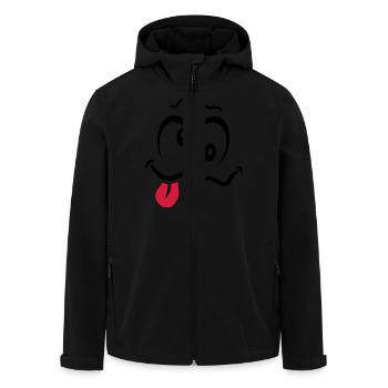 smiley betrunken bourre1 - Recycelte Männer Softshell-Jacke von Stanley/Stella - Schwarz - Vorne - AI Model Male 185 light (185cm)