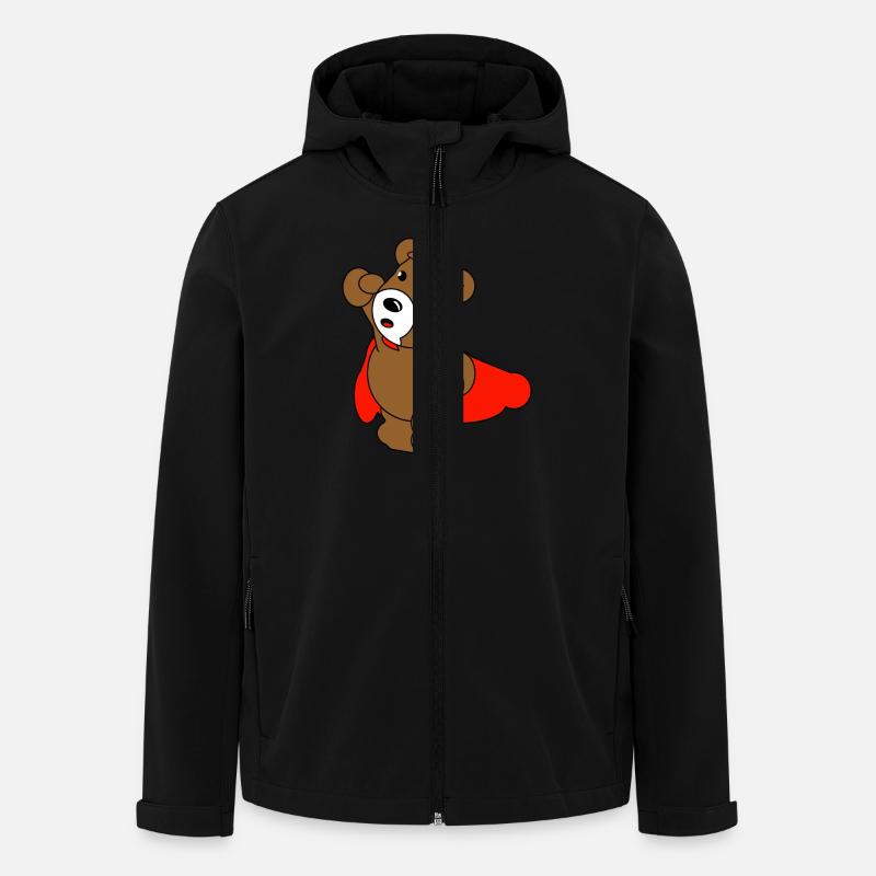 Superbär - Recycelte Männer Softshell-Jacke von Stanley/Stella - Schwarz
