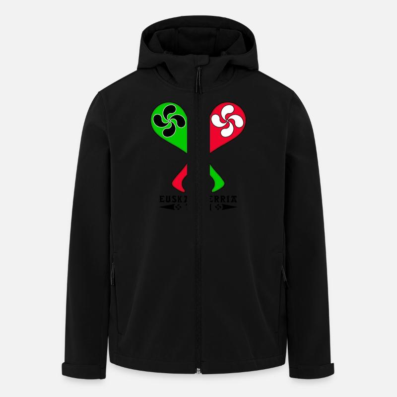 euskal pilotari design - Veste softshell homme en polyester recyclé Stanley/Stella - noir