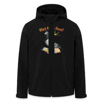 Which Way is Home - Men’s Recycled Softshell Jacket by Stanley/Stella - black - Front - AI Model Male 185 light (185cm)