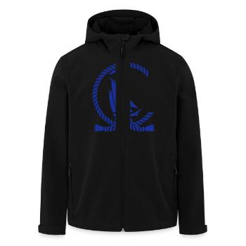Segelboot / sailboat (b, 1c) - Men’s Recycled Softshell Jacket by Stanley/Stella - black - Front - AI Model Male 185 light (185cm)