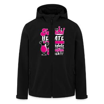Ich heirate, die Mädels sind nur zum Saufen hier - Recycelte Männer Softshell-Jacke von Stanley/Stella - Schwarz - Vorne - AI Model Male 185 light (185cm)