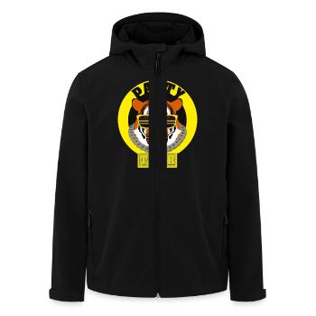 Party Tiger - Men’s Recycled Softshell Jacket by Stanley/Stella - black - Front - AI Model Male 185 light (185cm)
